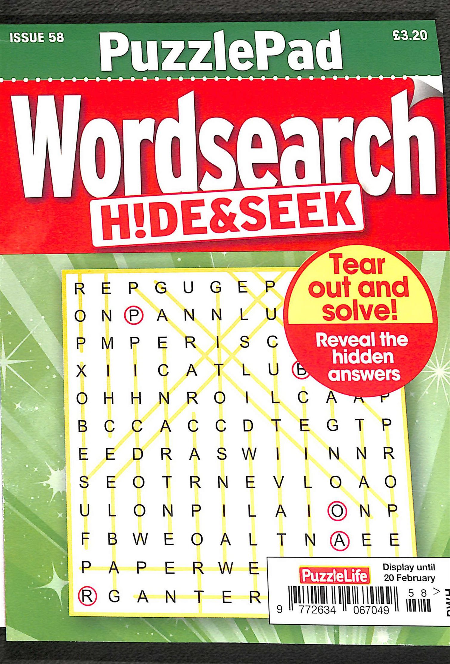 PUZZLEPAD WORDSEARCH HIDE &