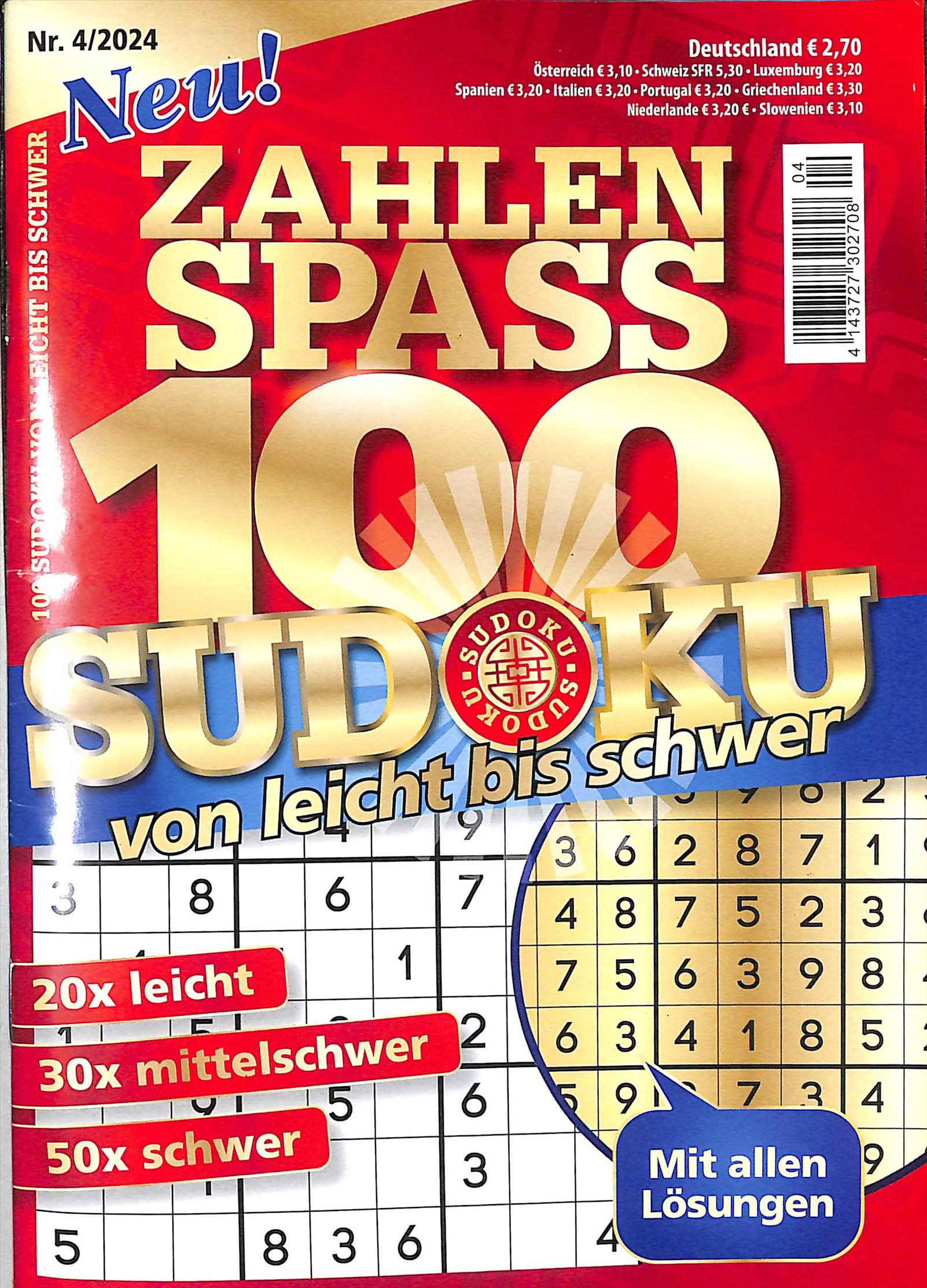 100 SUDOKU LEICHT BIS SCH